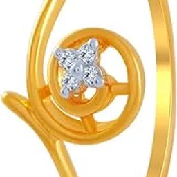 p.c. chandra jewellers 14k (585) Yellow Gold and American Diamond Ring for Women-picture-30