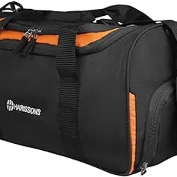 harissons Float Gym Duffel Bag for Men & Women (Black Neon Orange) | Duffle Bag with Large Compartment & Zipper Pocket | Duffel Bag with Extra Padding Comfortable Grab Handles for Easy Maneuvering-picture-32