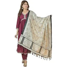 nakoda creation Silk Blend M 3 Kalamkari Print Dupatta For Women,Pack of 1-picture-12