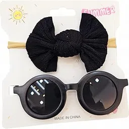 Baby Bow Stretchable Headband With Uv Protection Mickey Sunglasses Stylish Combo For Toddlers And Kids-picture-34