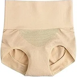 Women's High Waist Tummy Control Shapewear, Seamless Cotton Hipster Panty, Free Size, Pink-picture-21