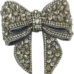 Vintage Crystal Bow Brooch, Silver-Toned Metal, Rhinestone Encrusted, Art Deco Style, Special Occasion Accessory-picture-32