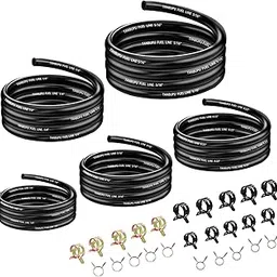 Tanbupu 3.3Ft 5 Sizes-1/8" 3/16" 0.22" 1/4" 5/16" ID Fuel Line with 50Pcs Clamps Gas Tube Hose Compatible with Kawasaki EZGO Snowmobile Tractors Golf Cart ATV Motorcycle Small Engines Lawn Mowers-picture-67