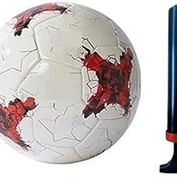 AU Traders Russia 2017 Hand Stich Rubber Football || Russia World Cup Football || Standard Size, Color Red &White with Free Pump (RX 03)-picture-20