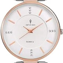 imperious - the royal way Imperious Wrist Watches for Women Stylist – Branded White Analogue Ladies Wrist Watch Dial – Silver Color Strap Watch-picture-47