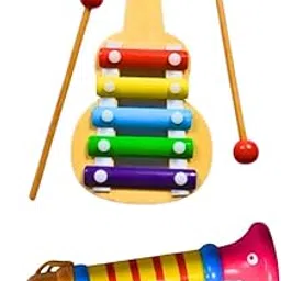 Velspar Wooden – Handcrafted Musical Toy | Non-Toxic, Safe, and Eco-Friendly |Gift | Improves Breath Control | Helps Exploring Sounds and Rhythm (Xylophone + Wooden Whistle)-picture-15