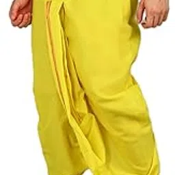 akeshavam Mens Multicolored Panjakejam Readymade Golden Zari Border Dhoti Silk Free Size-picture-11