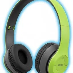 P47 Bluetooth Foldable Headphones (Blue) (Green)-image-5
