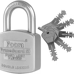Foora Primeguard Push Lock with 5 Keys | Strong Padlock for Doors, Shutters, Gates & Cabinets-picture-11