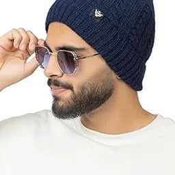 amoldo Unisex Soft and Warm Winter Woolen Skull Beanie Cap with Fur Lining (Braid Design)-picture-31