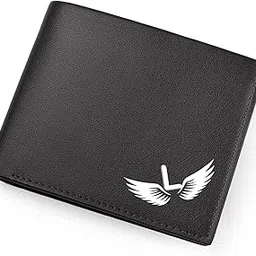 eaglebuzz Mens Black PU Leather Purse | Wallet for Men and Boys Alphabet Name Wallet Gifts for Men | Personalized with Name & Charm Purse (L, Black)-picture-33