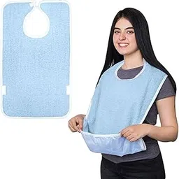 Rexez Waterproof bib food protector for adult | Food and Dining Eating Bibs for kitchen, travel | Apron for Eating with Adjustable Strap apron for older | Clothing Protectors for Eating (Pack Of 1)-picture-58