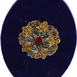 vidhya kangan Handmade Fancy Stone stud Work Saree pin Brooch for Women Jewellery Latest Stylish Crystal Unisex Floral Shape Brooch for Women/Girls (sku-bro2810)-picture-26
