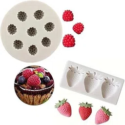 Skytail 8 Cavity Raspberry & 3 Cavity Strawberry Silicone Fondant Mould Gumpaste Chocolate Candy Cake Decoration Cupcake Topper Jelly Jello Gummy Ice Cube Sugarcraft Clay Epoxy Resin Craft Candle Wax-picture-55