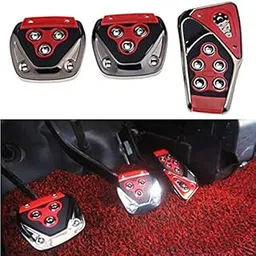 Oshotto 3 Pcs Non-Slip Manual CS-375 Car Pedals kit Pad Covers Set Compatible with Mitsubishi Lancer/CEDIA (Red)-picture-15