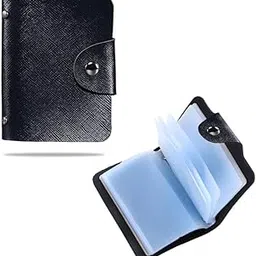 kraptick 24-Slot Card Holder with Double-Sided Slots Wallet for ATM, Debit, Credit Cards for Men/Women/Unisex (Stripped Black)-picture-43