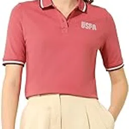 u.s. polo assn. Women's Solid Regular Fit Polo Shirt-picture-12