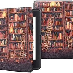 YASHIDUN® Printed Slim Leather Protective Cover Suitable for Kindle Paperwhite Lightweight Shell Case KPW32 - Style 16-picture-29
