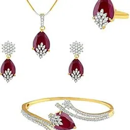 youbella Fashion Jewellery Gold Plated Necklace Jewellery Set with Earrings for Girls/Women-picture-25