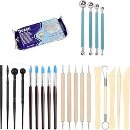 Levin Air-Dry Clay Kit for Adults-Pottery Clay with 23 Pcs Ceramics Clay Sculpting Tool Set-All-Purpose Modeling Clay-No Cracking Air Clay-Ideal for Beginners and Professionals-image-15