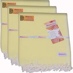 EthnicAlive Bhagalpuri Handloom 100% Pure Dull/Andi Chadar|Blanket|Comforter 350GSM Plain Lemon Silky Pack of 3 (Size 220x125cm)-image-31