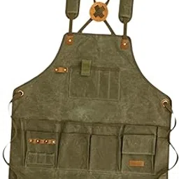 ECOMISTIQ BNF® Work Apron Carpenter with Pockets Home Painting Multifunctional Canvas Apron Dark Green|Home & Garden |Kitchen, Dining & Bar|Linens & Textiles|Aprons-image-54