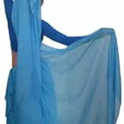 Flexifit Belly Dance Chiffon Veil, Size: 2.5m x 1.1m (98inch X 44 inch) ; 220 Grams (Sky Blue)-image-61