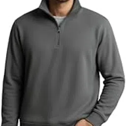 qutun Half Zipper Solid Sweatshirt for Men-picture-47