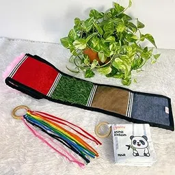 BrainyTots Sensory Blast Play Kit | Sensory Texture Mat, Crinkle Cloth Book with Built-in Teether and Rainbow Ribbon Teether for Infant Tactile Exploration and Development-picture-36