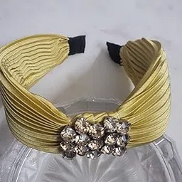 deepti chandna designs Exclusive Plastic Hair Bands for Girls & Women (Yellow Gold Round Gold Catcher)-picture-34