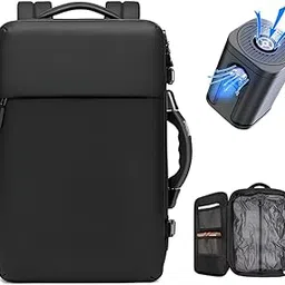 tecphile Airpack 30-60L Expandable Vacuum Backpack fit for 19” Laptop Bag, Large Capacity, Waterproof, TSA Lock, Anti-Theft, Charging Port Electronic Weighing Handle-picture-22