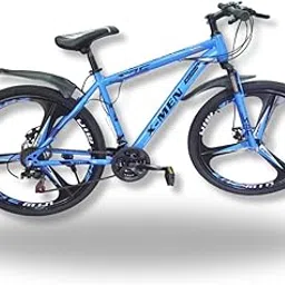 SAC MTB X-Men 27.5T 7-Speed Geared Mountain Bike | 29 Inch Wheels, Dual Disc Brakes, Front Suspension, Alloy Rims | for Teens & Adults (Blue & Black)-image-2