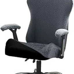 HOKIPO Gaming Chair Cover Elastic Jacquard Computer Rotating Chair Seat Covers Slipcover, Dark Grey (NEW-AR-5366-DGRY)-picture-28
