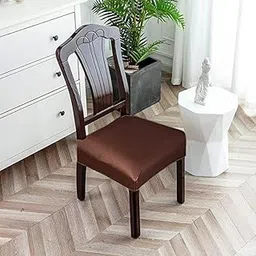 TRENDECOR Solid Dining Chair Seat Cover Set of 4 Seater pcs are Easily Washable Stretchable and Comfortable for Dining Room Home Decor Slip Cover Universal Size-picture-23