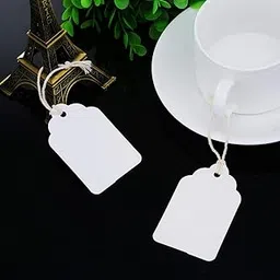 ScentRose White Tags with String Marking Strung Tags writable Tags Display Label for Product Jewelry Clothing Tags (95 Pcs, White Tag)-picture-57