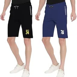 Men's Cotton Printed Shorts Soft, Breathable Casual Lounge Shorts with Elastic Waistband & Drawstring for Comfort, 2 Pockets, Beach, Gym, Stylish Designs - Pack of 2-picture-13