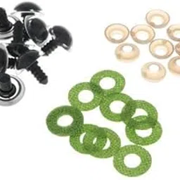 Enakshi® 3x10pcs Poly Safety Toy Eyes + Glitter Nonwovens + Washer 16mm Light Green|Toys & Hobbies | Stuffed Animals | Other Stuffed Animals-picture-12