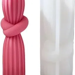 RKPM HOMES Geometric Columns Rope Candle Mold I 3D Fondant Knot Striped Pillar Long Silicone Epoxy Mould I for DIY Handmade Ornament Chocolate Cake Décor Aromatherapy Soap Resin Art Craft Home Decoration-picture-32
