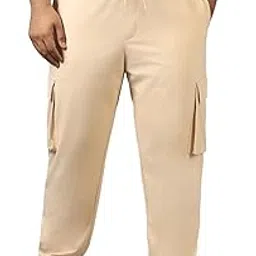 bewakoof Men's Mid Rise Air 1.0 Terry Solid Oversized Fit Plus Size Joggers-picture-10