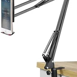 360° Rotating Universal Phone & Tablet Holder | Flexible Adjustable Arm Desk Mount with Clamp | Compatible with All Smartphones & Tablets-picture-31
