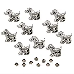 ECOMISTIQ® 10 Pieces Alloy Silver DIY Dogs Patterns Rivets for Sewing Accessories|Crafts | Leathercrafts | Leathercraft Accessories-image-25