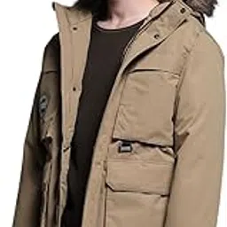 jack & jones Men's Polyester Standard Length A-Line Coat-picture-31