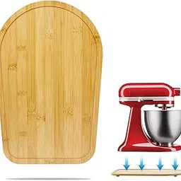 Bamboo Mixer Slider Mat for Tilt Head Kitchen Aid 4.5-5 Qt Stand Mixer, Appliance sliding mat for kitchenaid Artisan 4.5-5 Qt, Kitchen Countertop Storage Accessories Mixer Moving Tray attachments-image-1