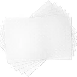 ElastPro Placemat Set of 6 Heat-Resistant Place Mats Stain Resistant Washable, Dining Table and Fridge Mat (Diagonal Pattern, Transparent-picture-29
