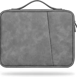 ProElite Polyster Tablet Sleeve Case Upto 13.3 inch for Samsung Galaxy Tab S9 FE+/S7/S8 Plus/S9 Plus/S7 FE 12.4", iPad Pro 12.9", MacBook Air/Pro Retina, Microsoft Surface Pro 4/5/6/7/8/9, Dark Grey image 1