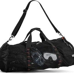Extra Large Mesh Duffle Bag for Scuba Dive or Snorkel Equipment. Best for Water Sports & Beach Activities like Swimming, Diving & Snorkeling. Perfect for Travel, Storage Swim Gym Gears & Balls-image-11