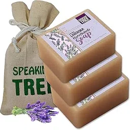 Speaking Tree - Soothing Lavender Specially Formulated and Cold processed Handmade Soap for Perfectly Clean Skin (Pack of 3)-picture-54