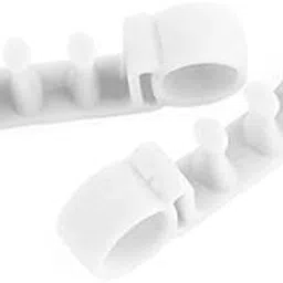 Digital Shoppy 1 Pair Toe Separators Bunion Elastic Corrector Straighteners Toe Spacers Bunion Relief to Bunion Hallux Valgus Foot Care Tools (White Color)-image-16