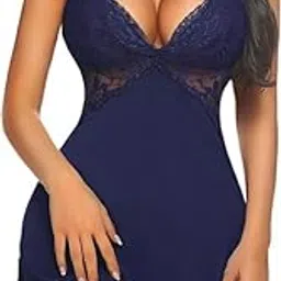 louryn koulyn Women Lingerie Lace Chemise Sleepwear Babydoll Teddy Lingerie-picture-16