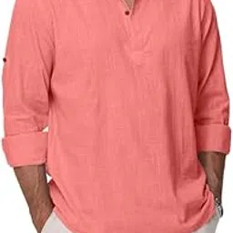 royalscout Men's Cotton Polyester Blend Solid Regular Fit Full Sleeve Short Kurta-picture-10